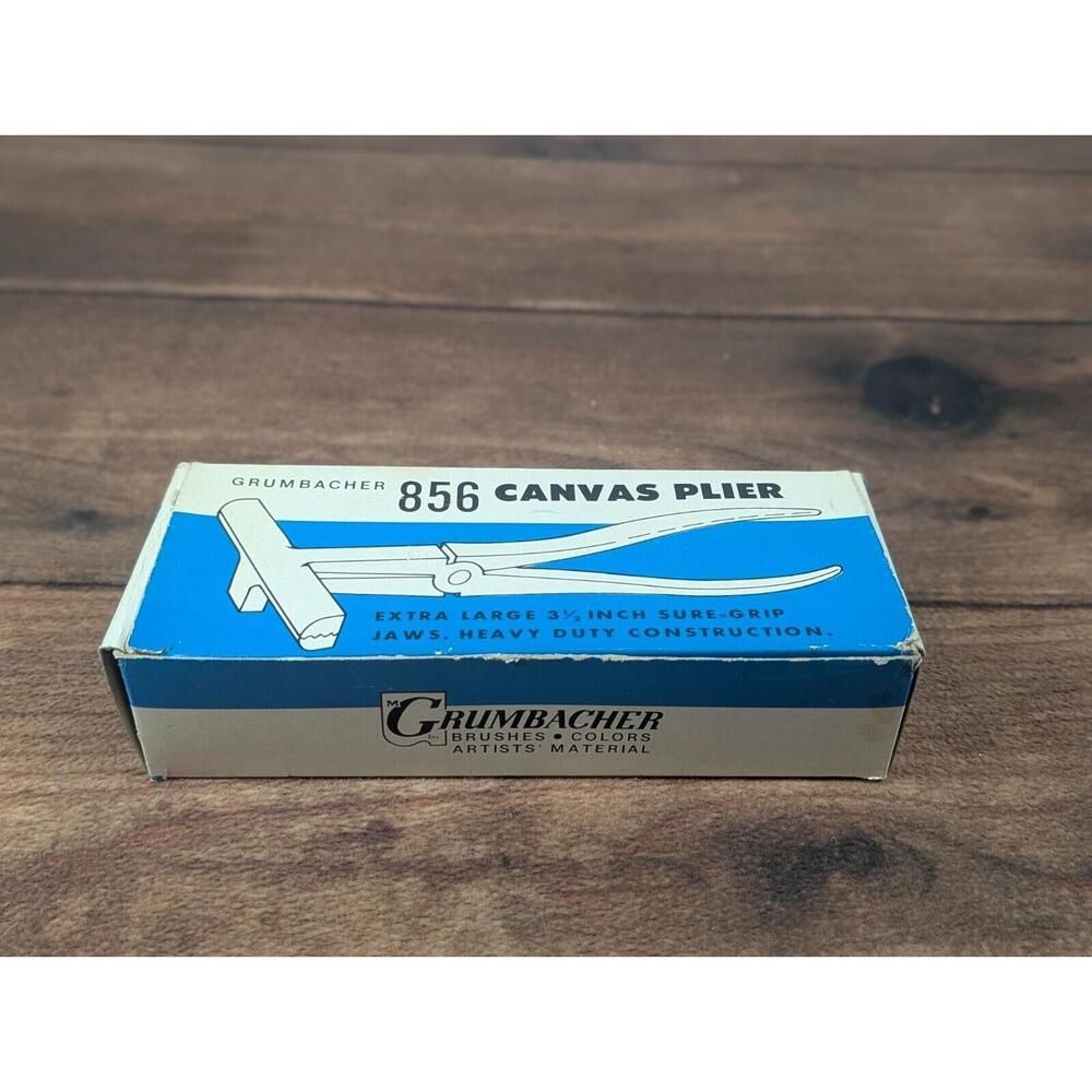 Grumbacher 856 Canvas‎ & Webbing Plier Extra Large 3 1/2" Sure Grip Jaws Vintage